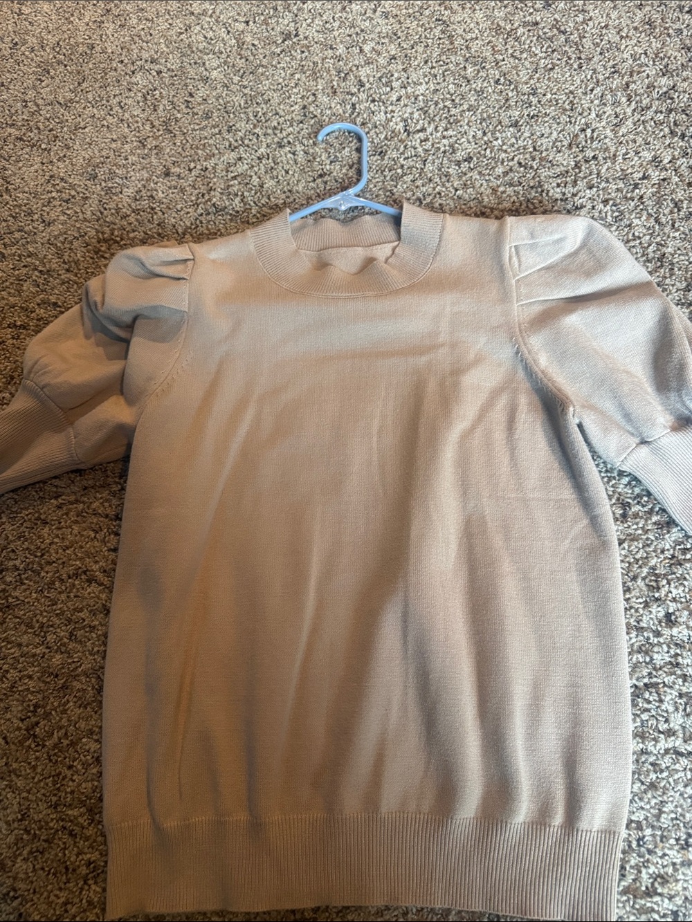 Women’s Puff Sleeve Sweater - khaki